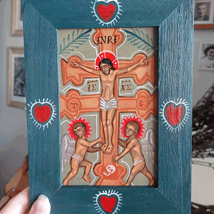 Ukrzyżowanie - Ikona z ramą