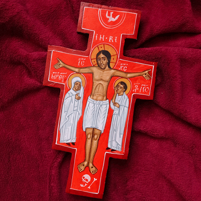 Krucyfiks Czerwony - Ikona