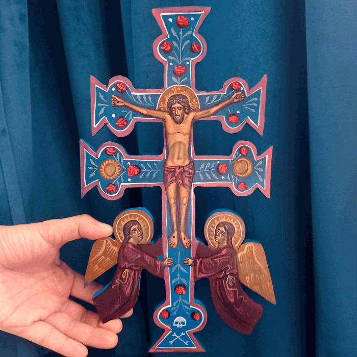 Krucyfiks niebieski - Ikona